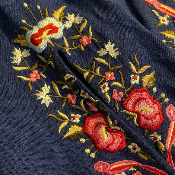 NWOT embroidered linen kimono - Picture 6 of 8